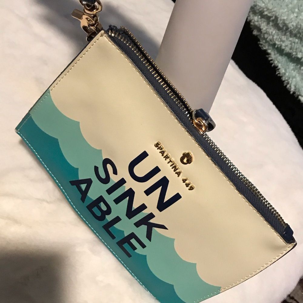Spartina 449 Unsinkable Wristlet - Blue and Cream Waves
